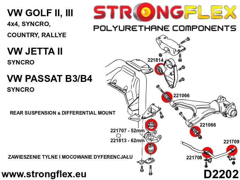 Bag link arm bøsning 4x4 SPORT