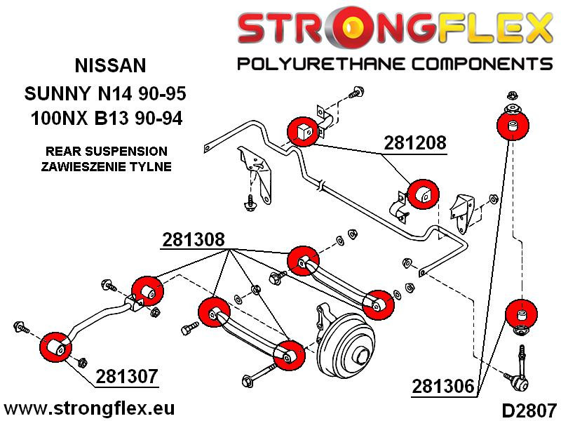Bag link armsstag / link arm foran bøsning SPORT