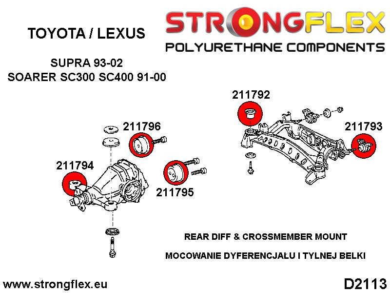 Toyota Supra MKIV bag Diff bøsning - bag bøsning