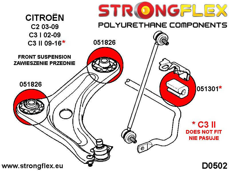 Foran nederste link arm bøsning SPORT