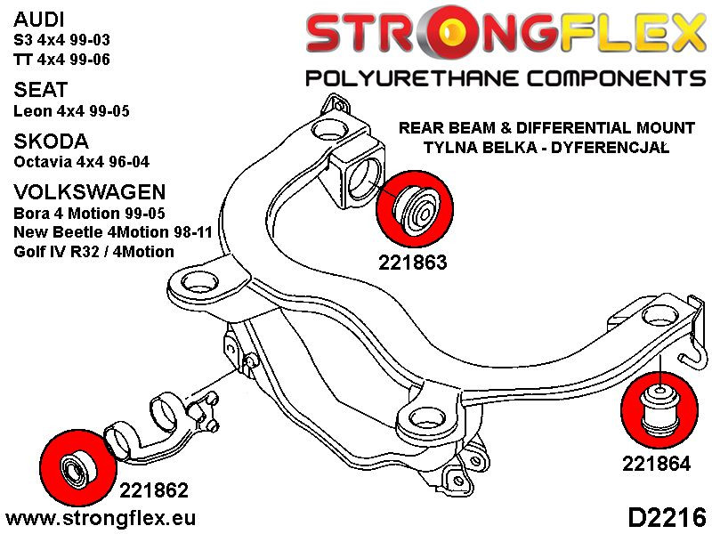 Bag Diff bøsning - foran bøsning SPORT