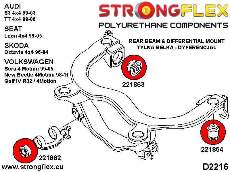 Bag Diff bøsning - foran bøsning SPORT