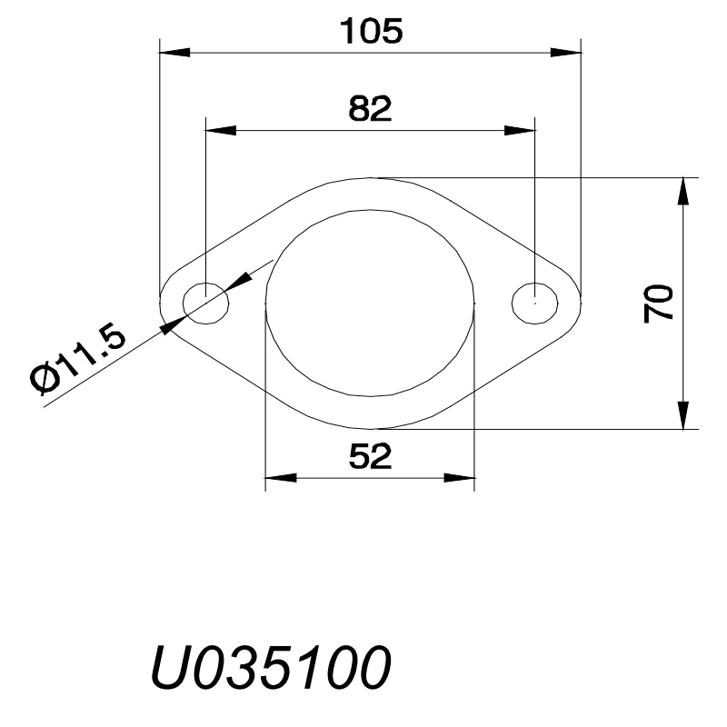 Flangeforbindelse 2 tomme (51mm)