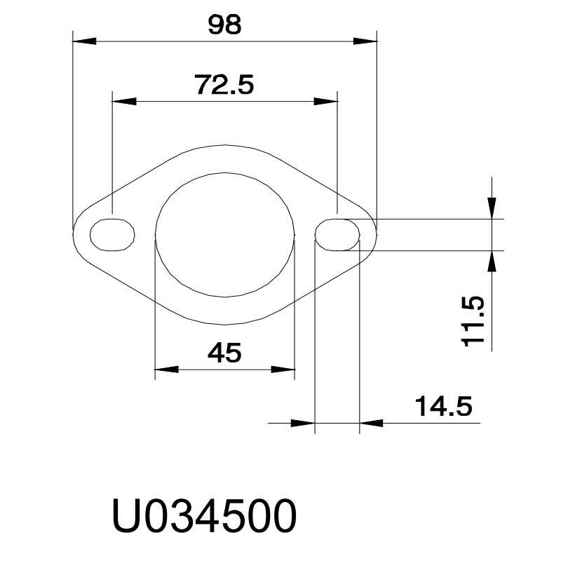 Flangeforbindelse 1 3/4 tomme (44,5mm)