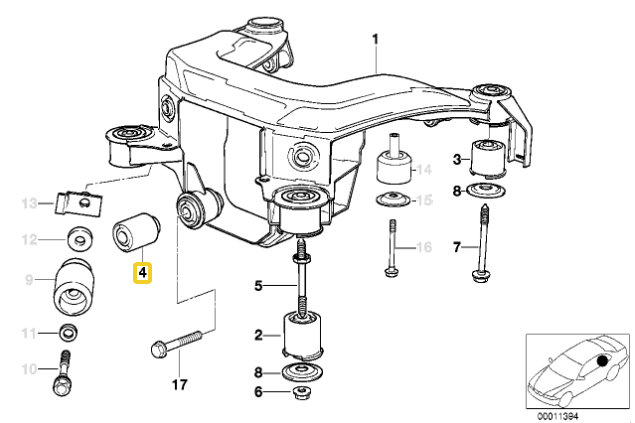 IRP Differentialbøsning Polyurethane BMW E36