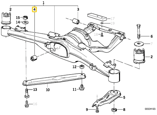 IRP Differentialbøsning Polyurethane BMW E34, E32