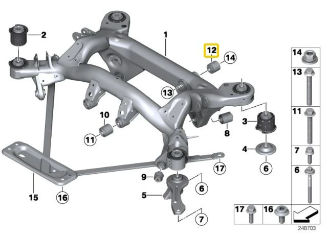 IRP Differentialbøsning Aluminium BMW E46 M3