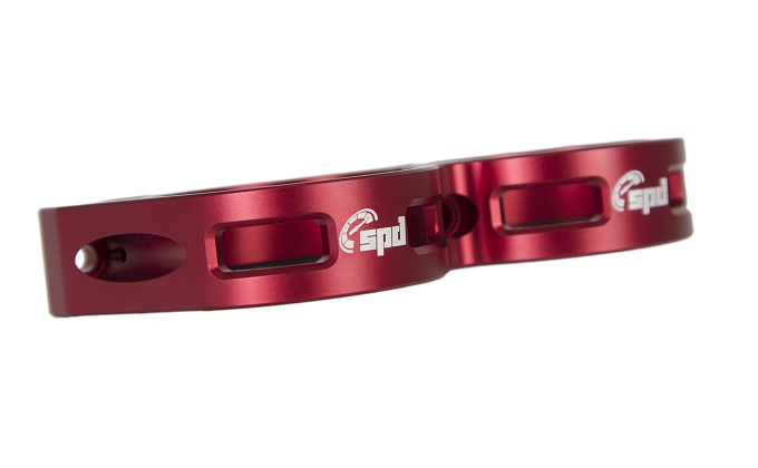 SPD billet dobbelt Klemme 60mm rød