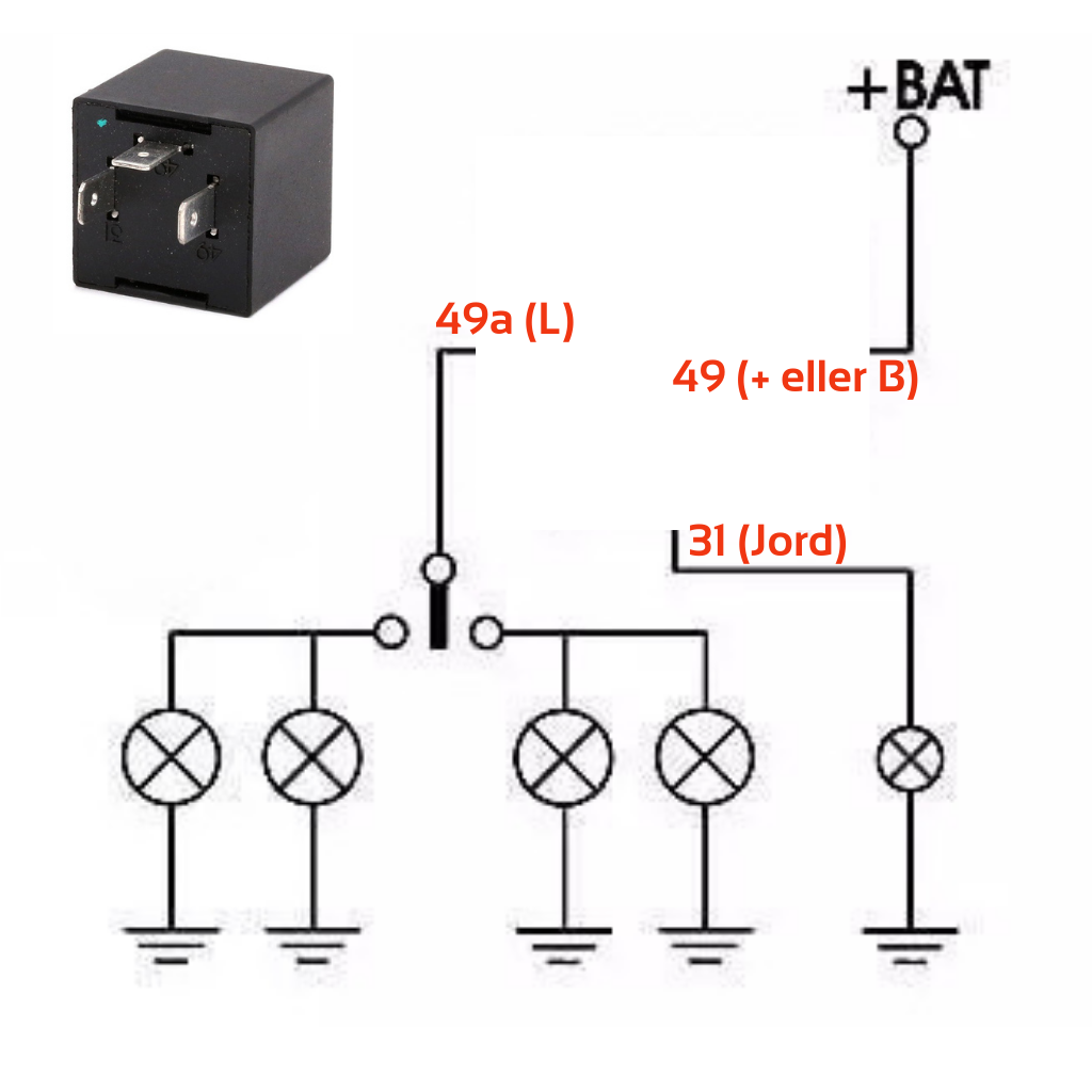 Blinkrelæ 12V