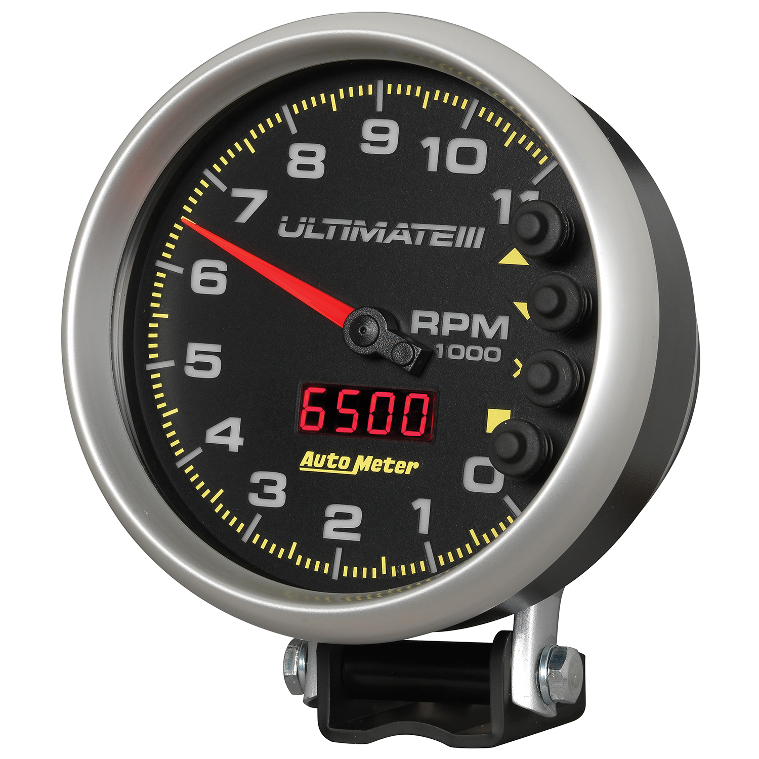 5" Tachometer, 0-11,000 Rpm, Pedestal, Ultimate Iii Playback, Black