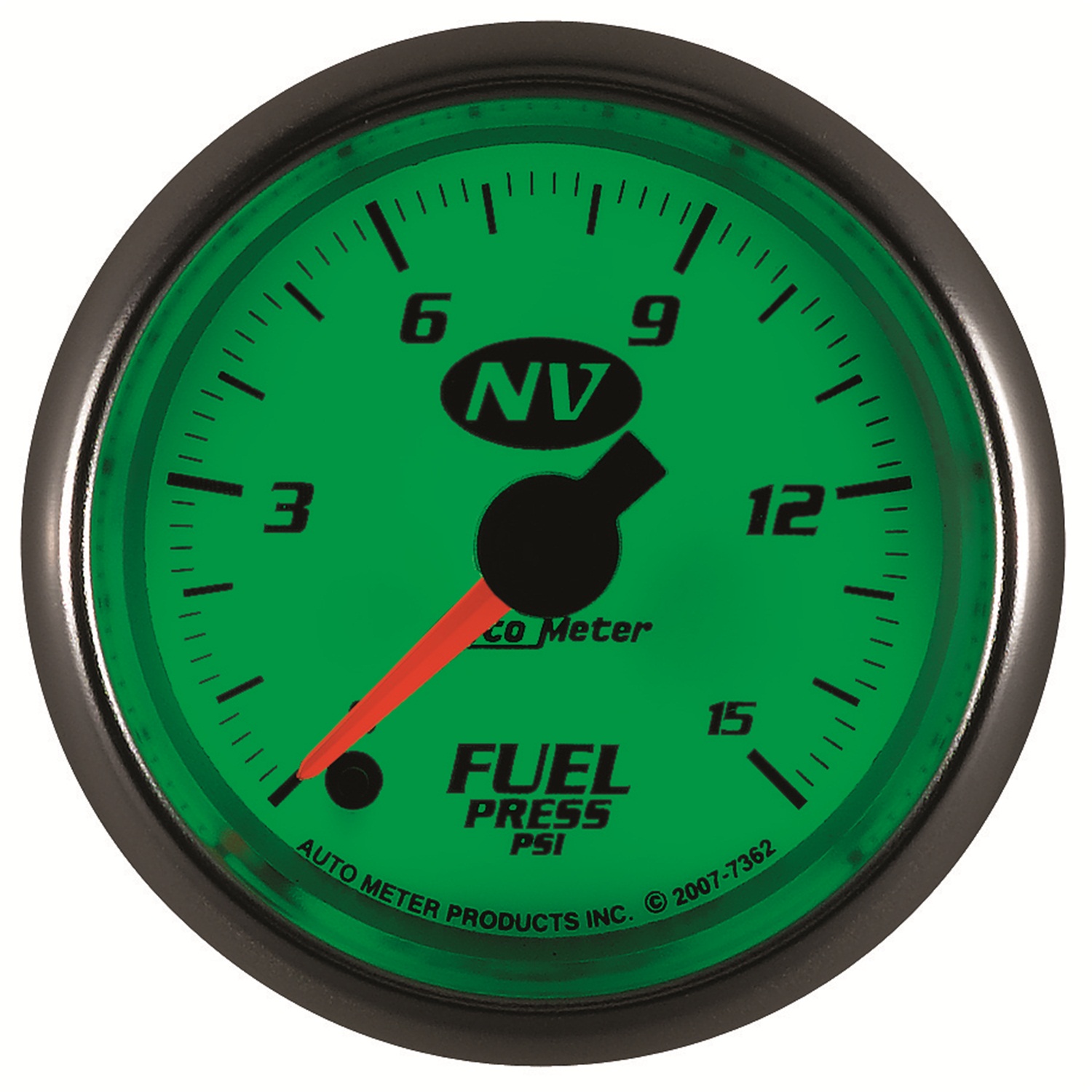 2-1/16" Fuel Pressure, 0-15 Psi, Nv