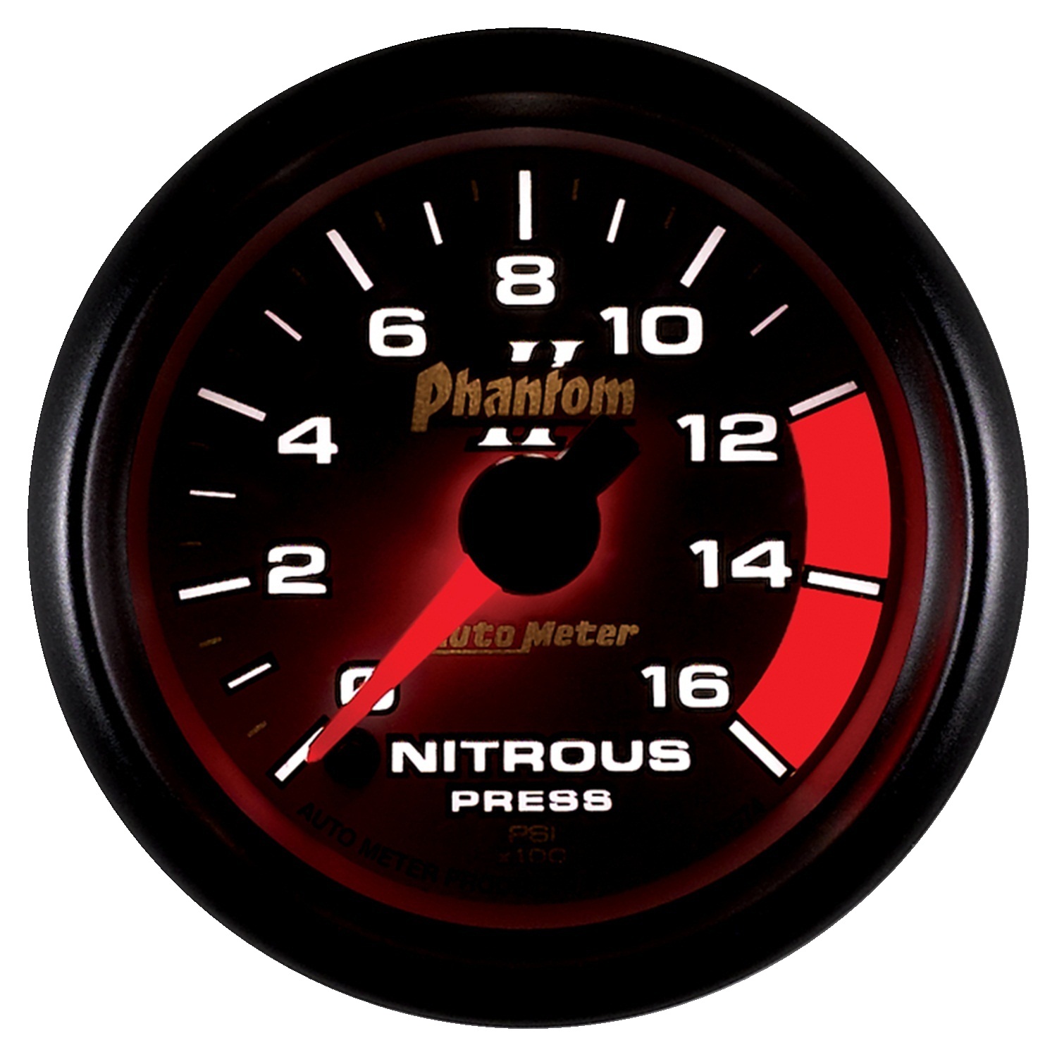 2-1/16" Nitrous Pressure, 0-1600 Psi, Phantom Ii