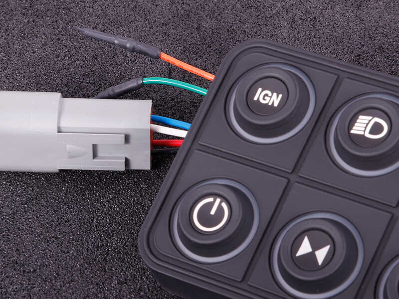 CAN knap kit (12 knapper) multi farve LED