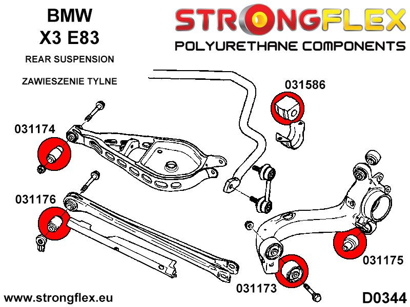 Bag link arm - ydre bøsning SPORT