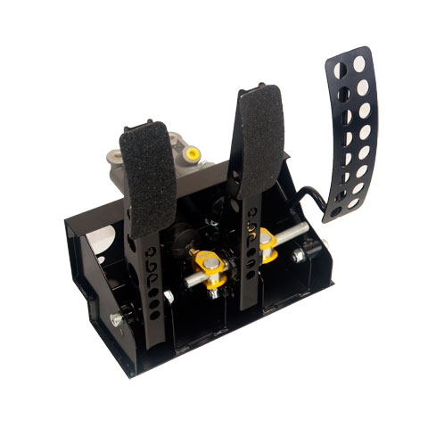 OBP gulvmonteret pedalstativ 3 pedaler 2x hovedcylider (Vajerkoppling)