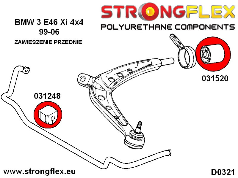 Foran link arm bag bøsning