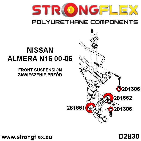 Foran nederste link arm bag bøsning SPORT