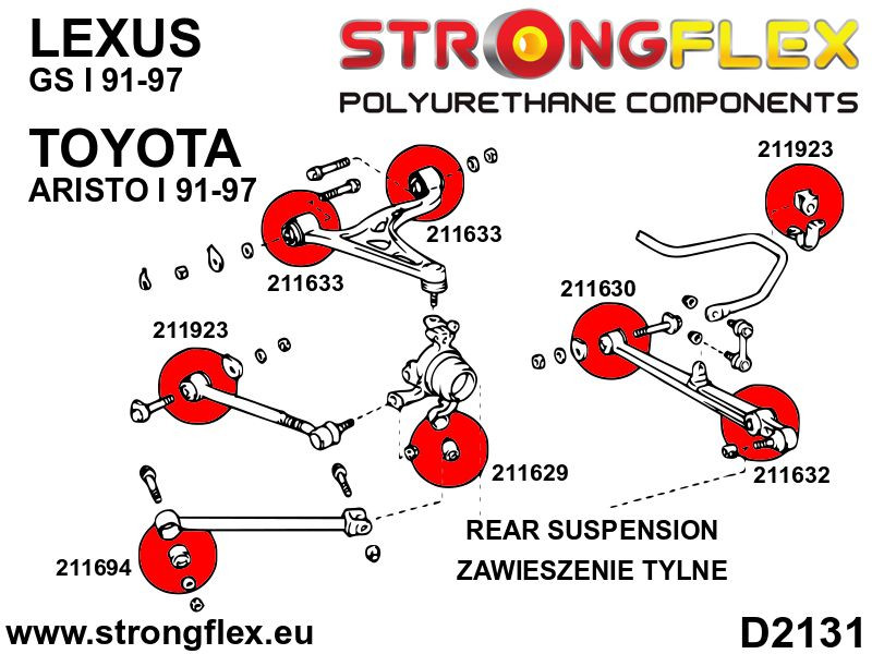 Toyota Supra MKIV bag link arm foran bøsning 46mm SPORT