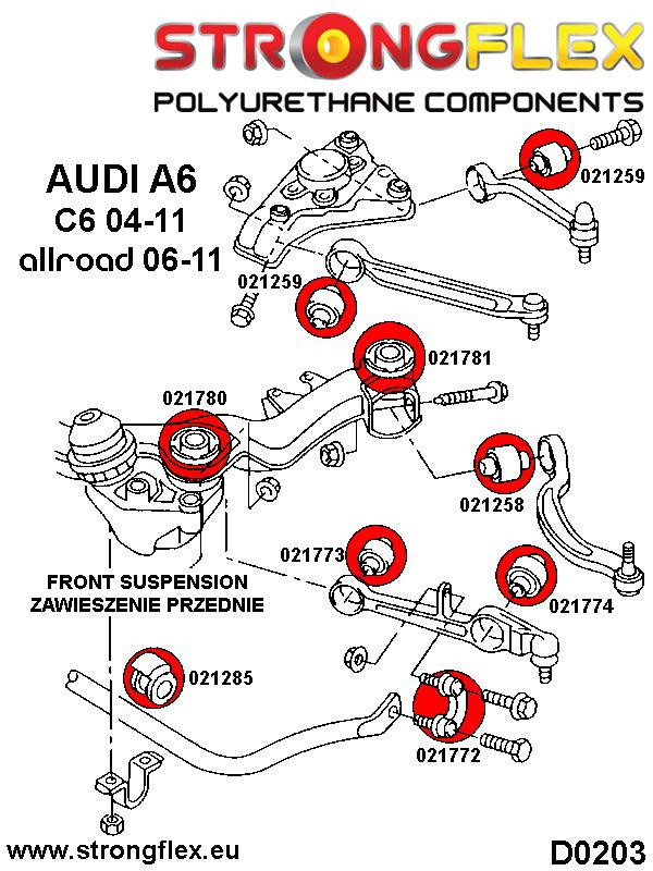 Foran subframe - Foran bøsning SPORT