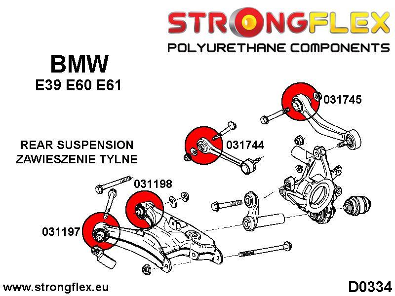 Full Affjedring bøsningssats E39 Sedan SPORT