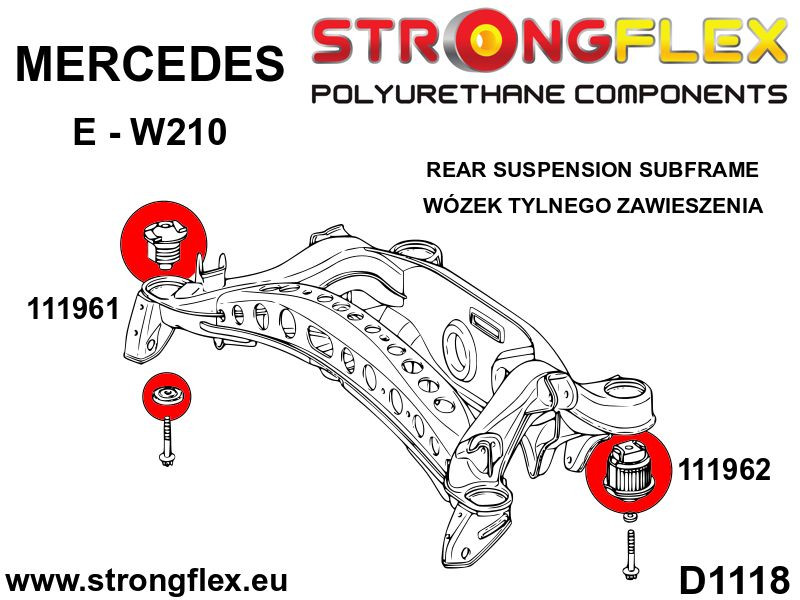 Bag subframe - foran bøsning SPORT
