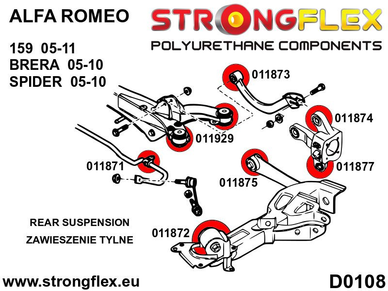 Bag subframe bøsning