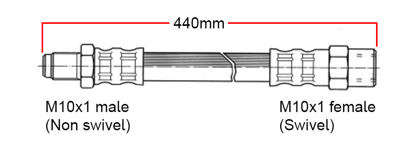 Bremseslangee frem Drifting Volvo 240 / 740 / 940 med S60R / V70R 4stempel bremsekaliber