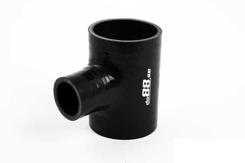 Silikoneslange sort T 2,5'' + 1,5'' (63+38mm)