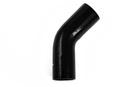Silikoneslange sort 45 grader 0,25'' (6.5mm)