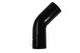 Silikoneslange sort 45 grader 0,25'' (6.5mm)