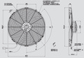 Spal Kølerventilator / Køleblæser 385mm / 16" sugning - Stærk!