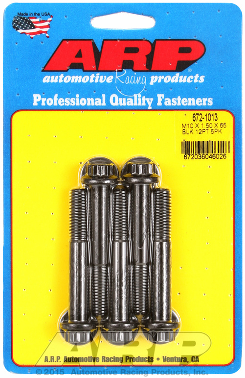 ARP M10 x 1.50 x 65 12pt black oxide bolts(5pcs)