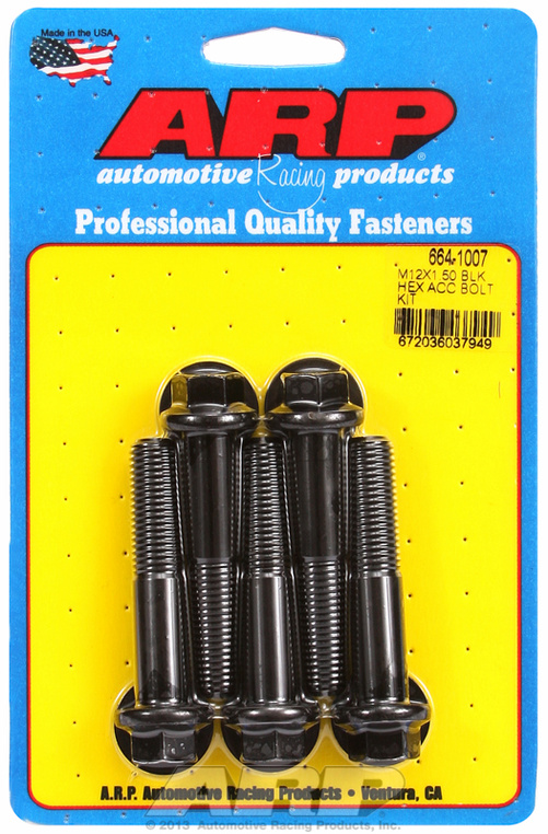 ARP Bolt Kit M12 x 1.50 x 60 Black Oxide Hex