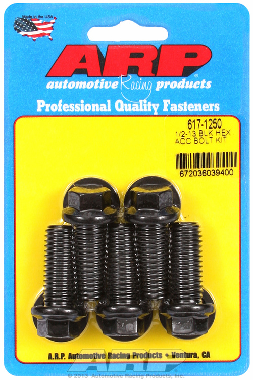 ARP Bolt Kit 1/2-13 x 1.250 Black Oxide Hex