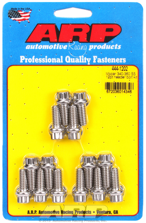 Mopar 340-360 SS 12pt header bolt kit