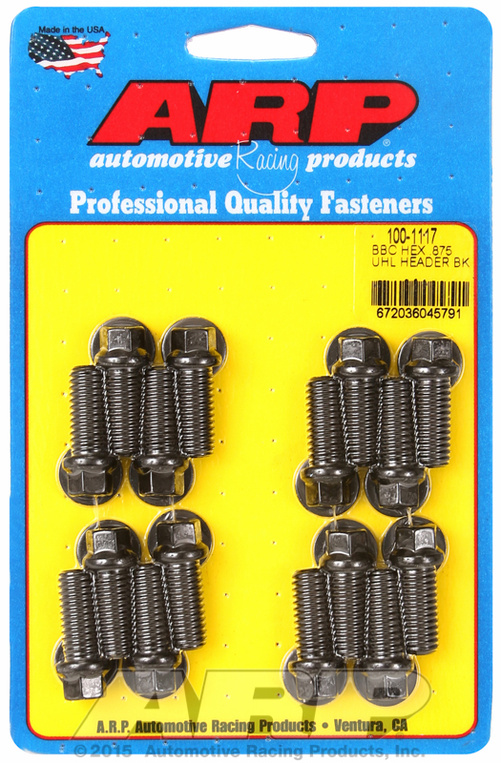ARP BB Chevy hex .875 UHL header bolt kit