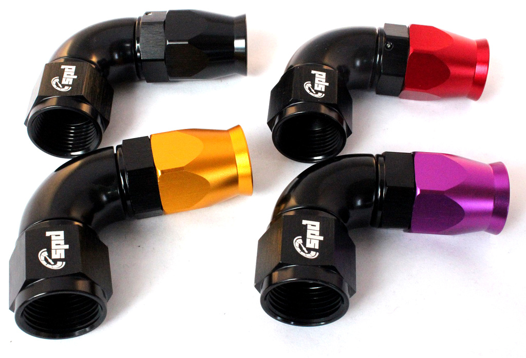 AN12 -90° Full flow PTFE Slange fitting