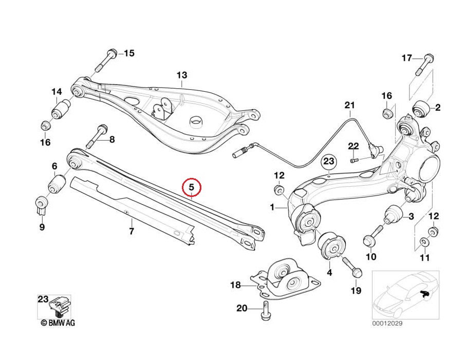 BMW E36 E46 Z4 Justerbar camber arm bag