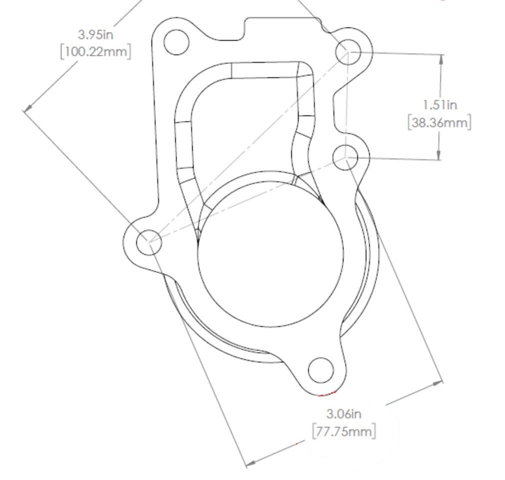 Downpipeflange Holset HE221W #7 (5-bolt)