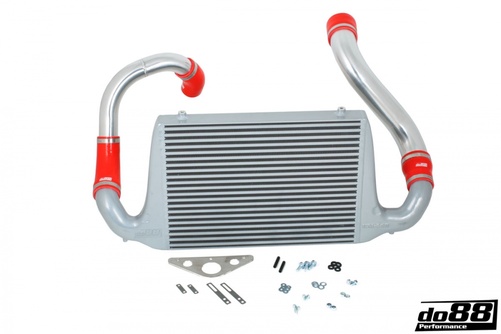 SAAB 900 Turbo 1987-1993 Intercooler Kit Rød slange