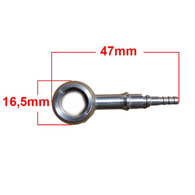 Banjo 10mm lige rustfrit stål