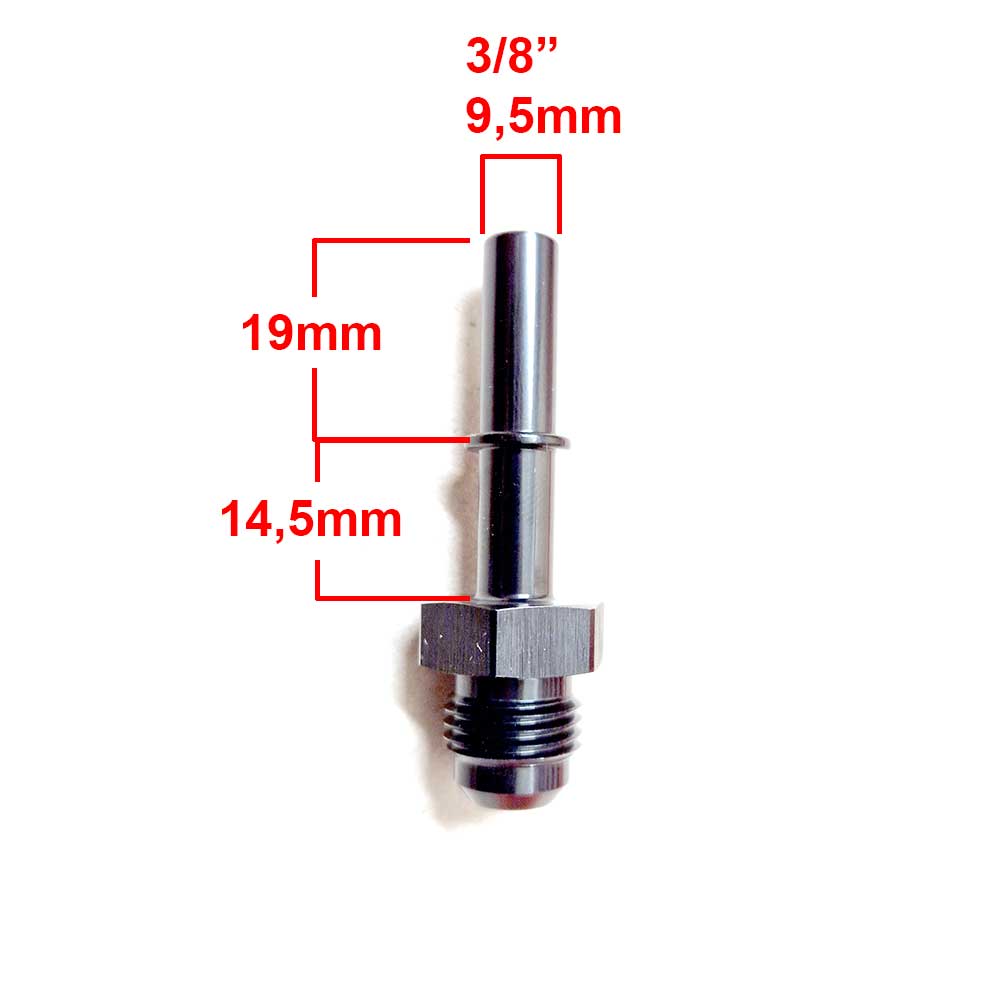 AN8 - 3/8" 90° hurtig forbindelse Hun