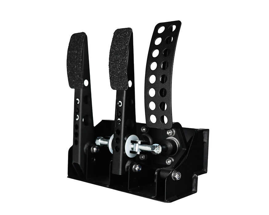 OBP gulvmonteret pedalstativ 3 pedaler 2x hovedcylider (Vajerkoppling)