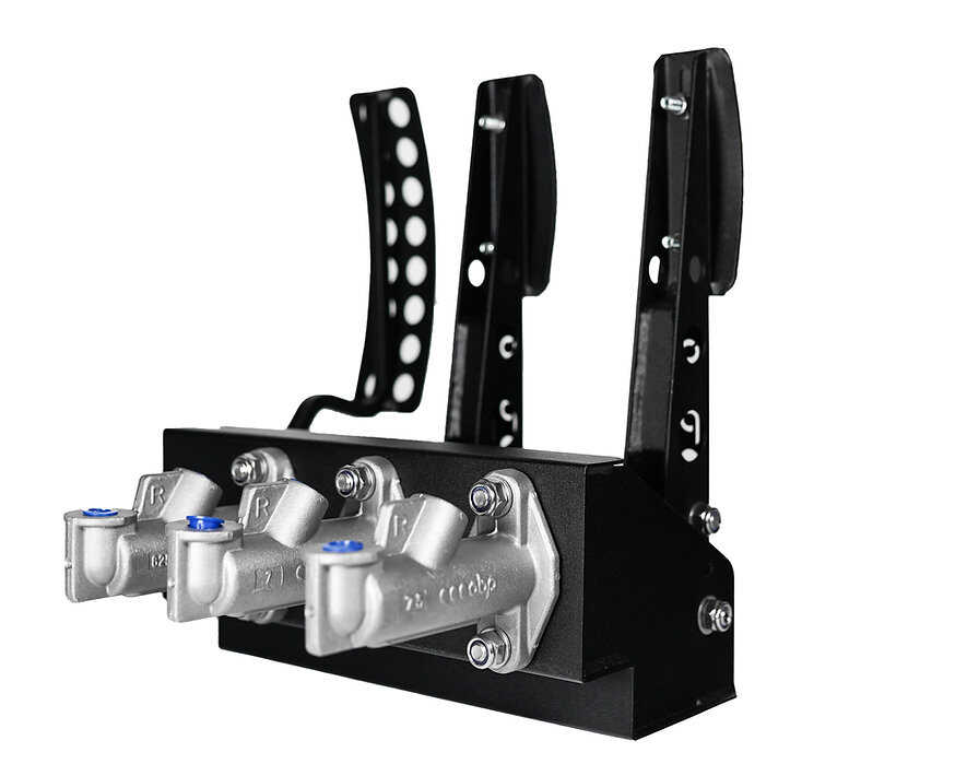 OBP gulvmonteret pedalstativ 3 pedaler 3x hovedcylider V1
