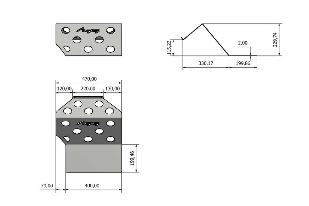 Footrest aluminum, passenger side - Volvo 740 / 940