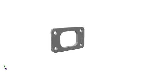 Turbo exhaust flange T3 single entry - mild steel, 10mm