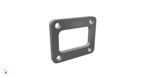 Exhaust manifold flange T04E single entry - mild steel, 10mm