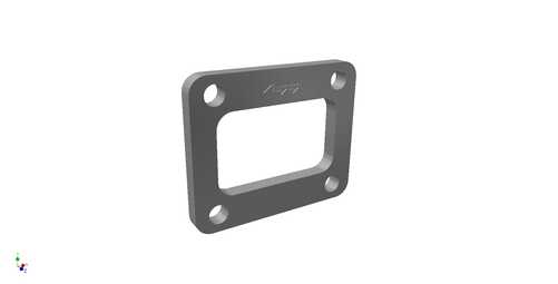 Exhaust manifold flange T04E single entry - mild steel, 10mm