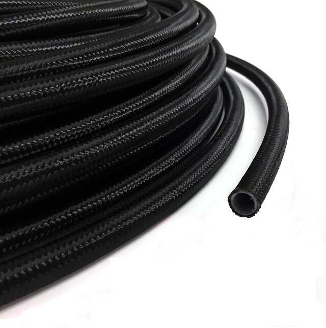 AN8 Nylon flettet Slange PTFE Carbon (anstistatic)