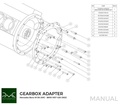 PMC Adapter sæt Mercedes-Benz V8 M156 - BMW M57 / E46 S54 M3 - 240mm / 9.45"